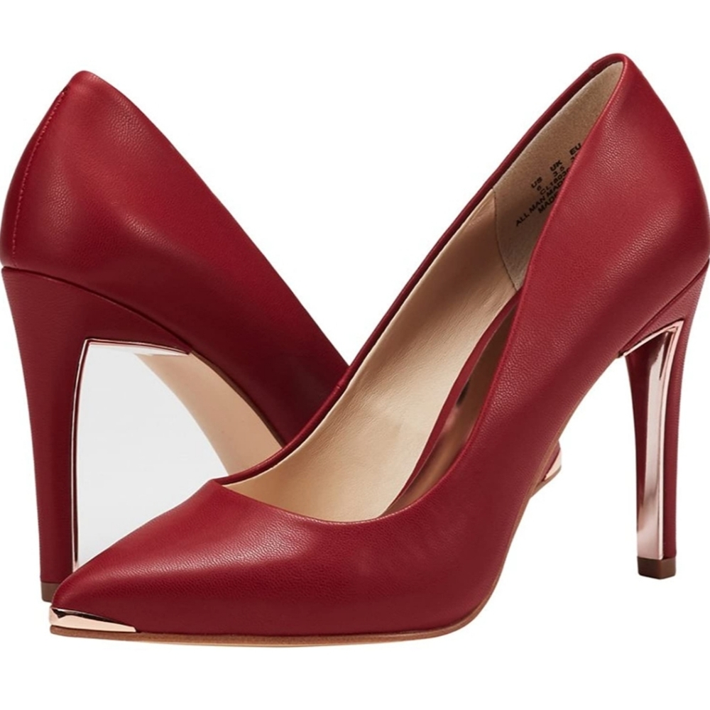👠 Red Pointed Toe Pumps High Heels 👠